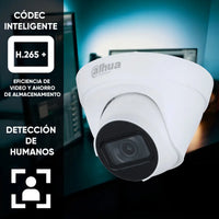 Cámara Domo Ip 2mp Dahua 30m Ir 2.8mm Poe 105° Exterior 4